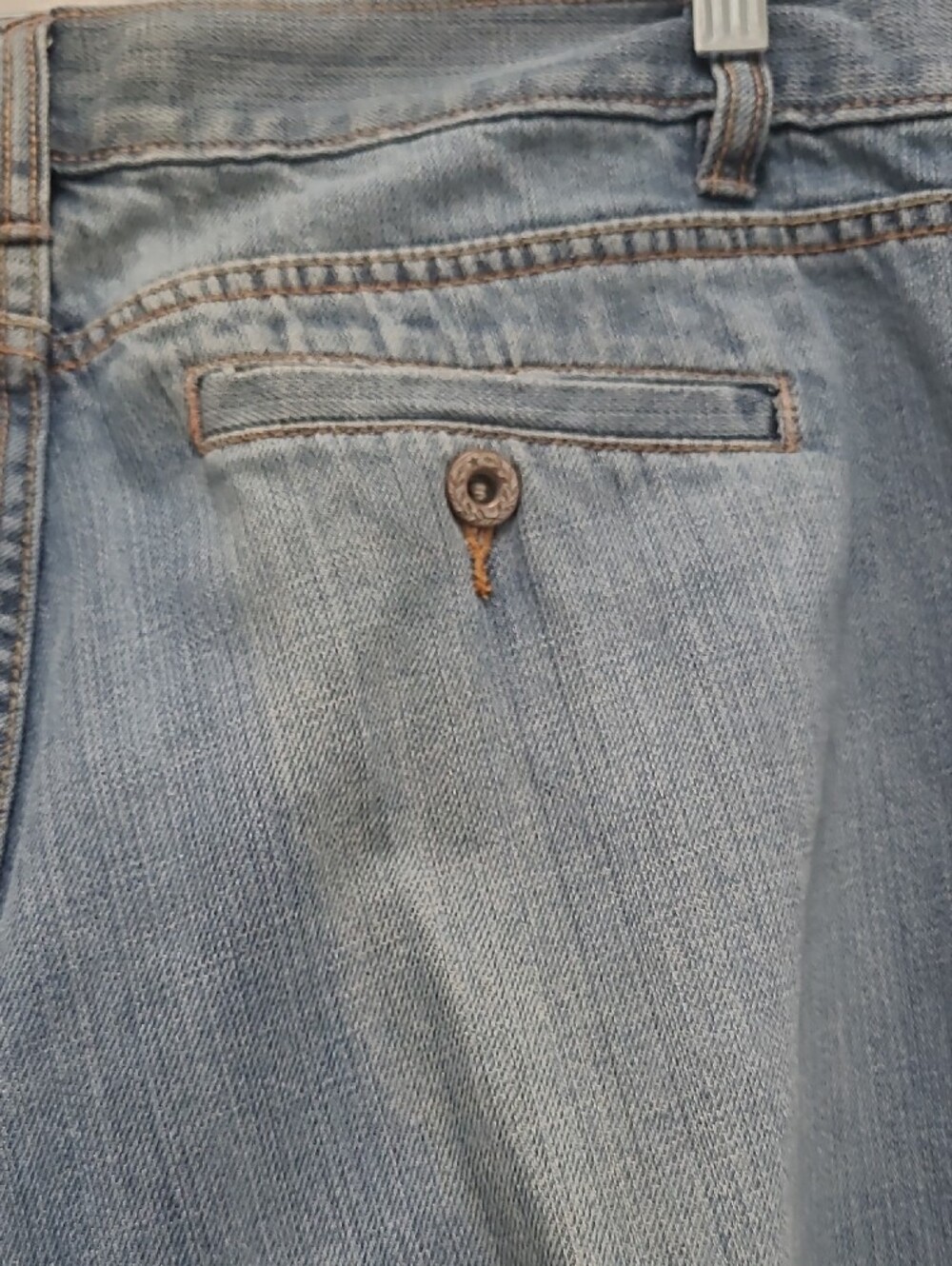 Old Navy Light Blue Capris Wide Leg Jeans---Waist 34 Mid-Rise - Picture 7 of 11